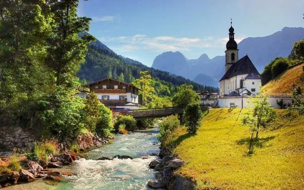 Bavarian Alps mountain road